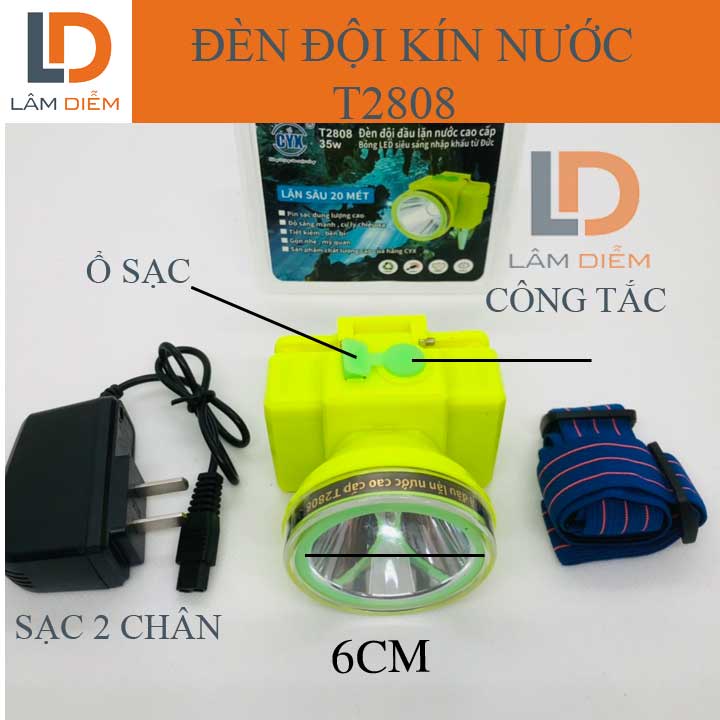 ĐÈN PIN ĐỘI ĐẦU SIÊU SÁNG CHÔNG NƯỚC T2806 - 2808 - 2810