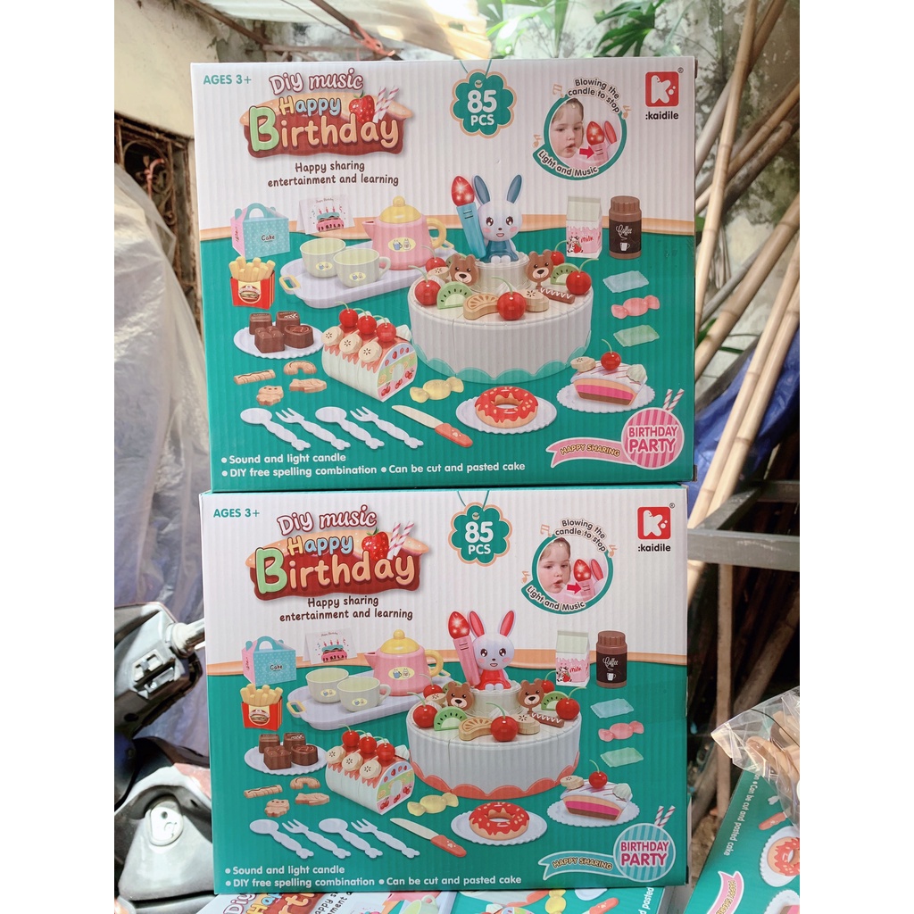 Bộ đồ chơi cắt bánh sinh nhật cho bé - 85 chi tiết