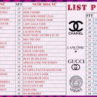 Nước Hoa chiết Pháp hottrend  mẫu Vip