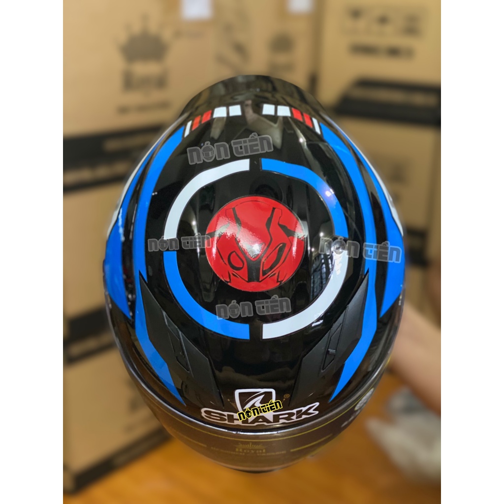 Mũ Full Face 2 Kính Royal M266 bản tem BMW SHARK XANH DƯƠNG cực đẹp, MUA 1 mũ  TẶNG 1 quà , Bảo hành 12 tháng