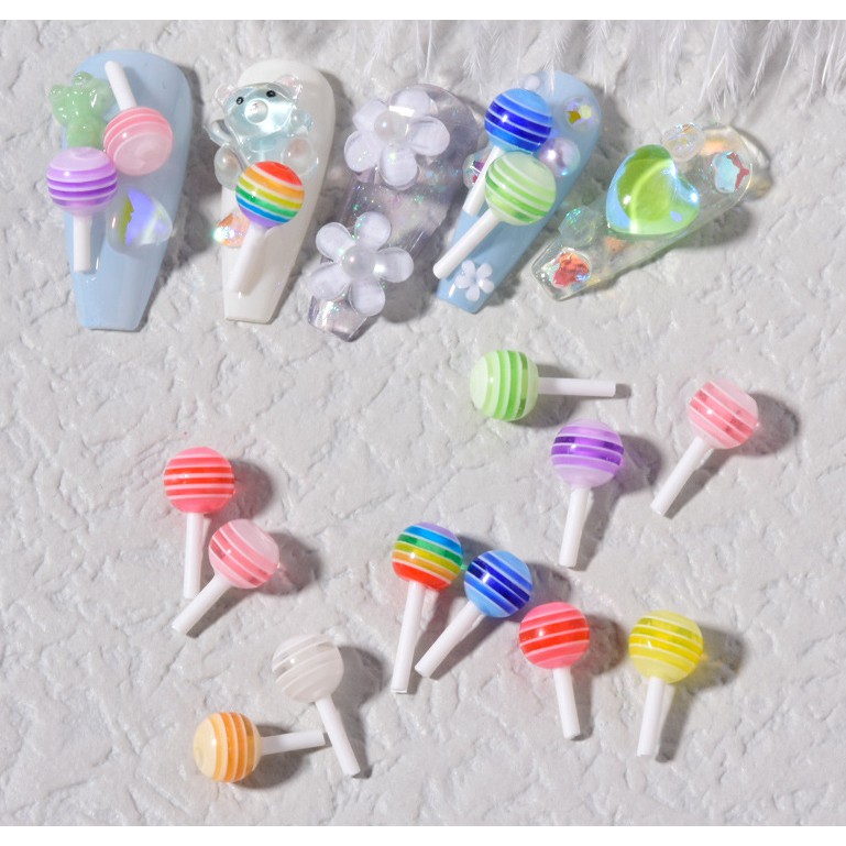 Charm kẹo mút trang trí móng tay set mix 5 cái nhé a