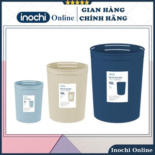 Thùng Rác Inochi Mini Nhựa Tròn  5 10 15 Lít Màu Rất Đẹp Cho Văn Phòng, Khách Sạn Căn Hộ Cao Cấp Chính Hãng