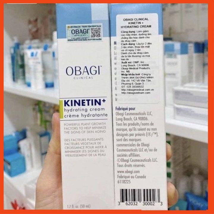 [Tem Chống Hàng Giả] Kem dưỡng phục hôi làm dịu da OBAGI CLINICAL Kinetin+ Hydrating Cream 50ml-Susu Store