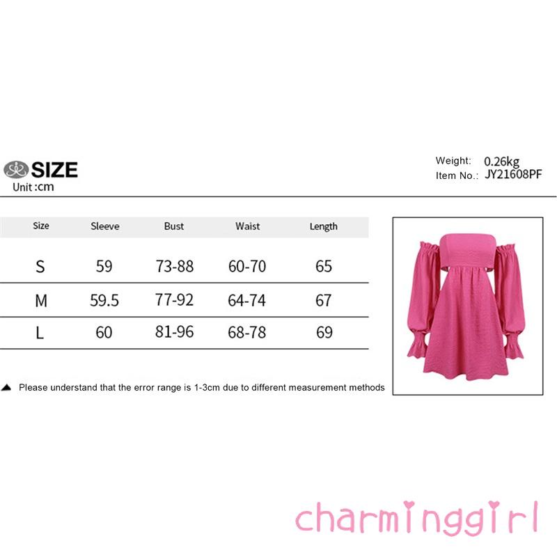 Đầm Trễ Vai Tay Phồng Lưng Cao Thời Trang Mùa Hè Quyến Rũ Cho Nữ