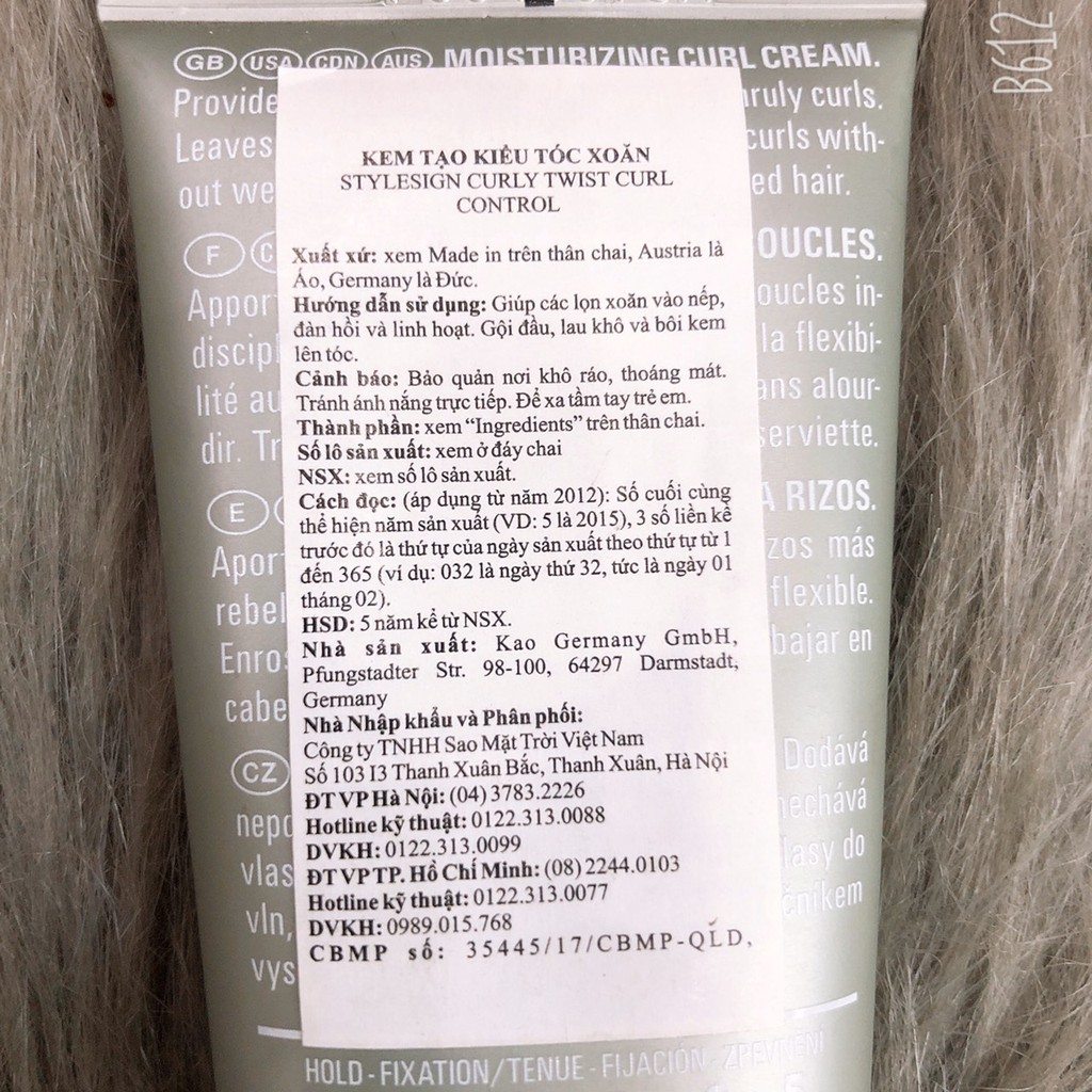 Gel tạo kiểu tóc xoăn và dưỡng ẩm Goldwell Curl Control 100ml