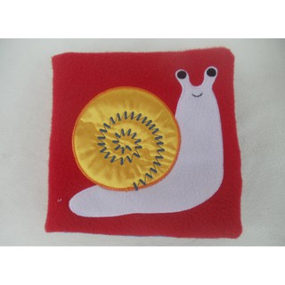 Sách vải kích thích thị giác nhiều mầu sắc - bìa ốc sên - khổ to 15cm