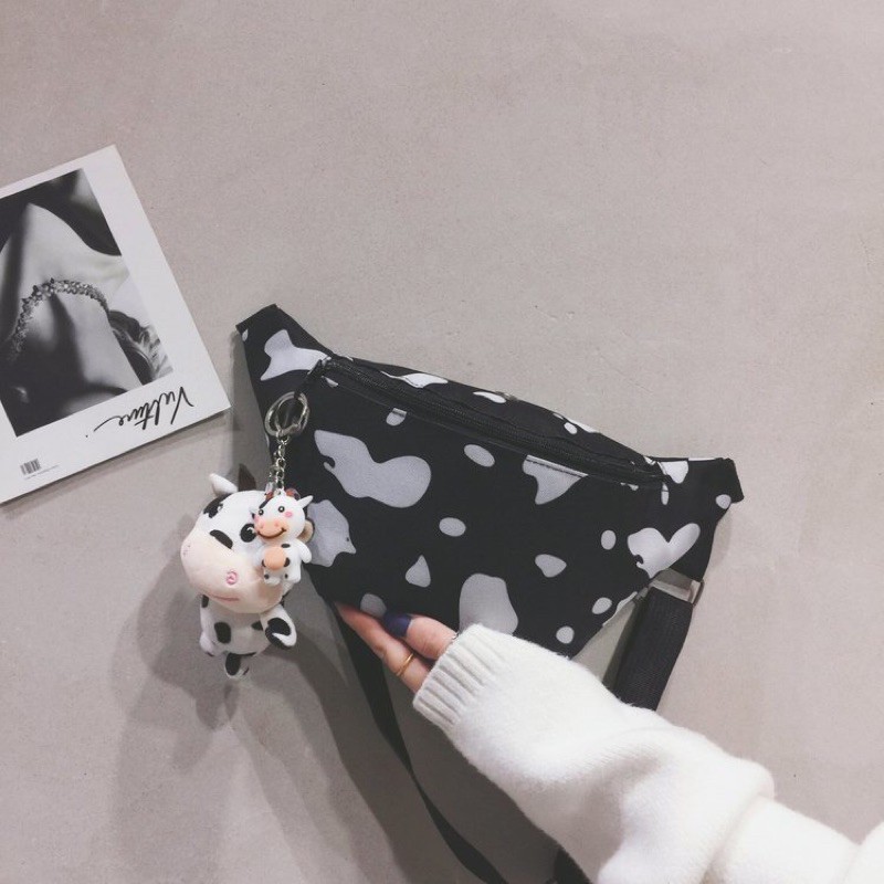 Túi đeo chéo nam nữ hoạ tiết túi bò sữa | BigBuy360 - bigbuy360.vn