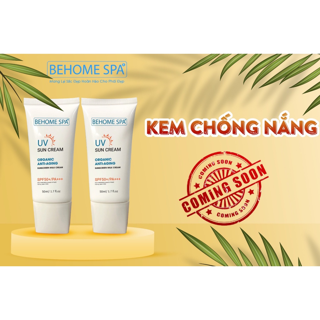 Kem chống nắng Behome Spa SPF50+ bảo vệ khỏi tia UV PA+++ dưỡng ẩm 50ml Galaxy Beauty