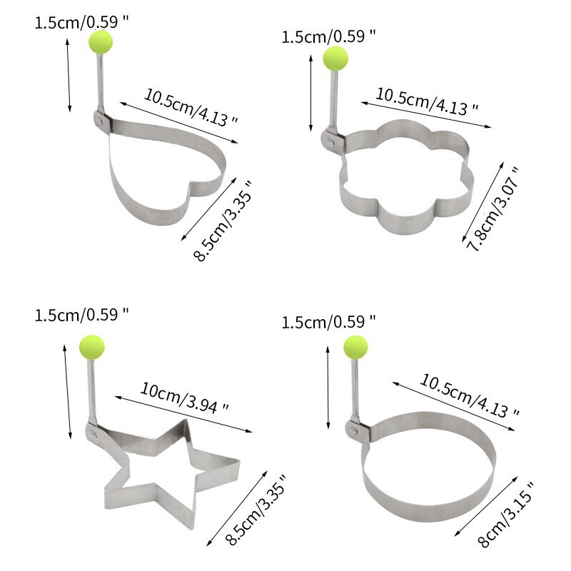 Khuôn Trứng Tạo Hình Chiên Trứng/Làm Bánh Đa Năng