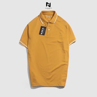 Áo thun có cổ n.gg.a áo polo nâu vải cotton co giãn 4 chiều - mã 20