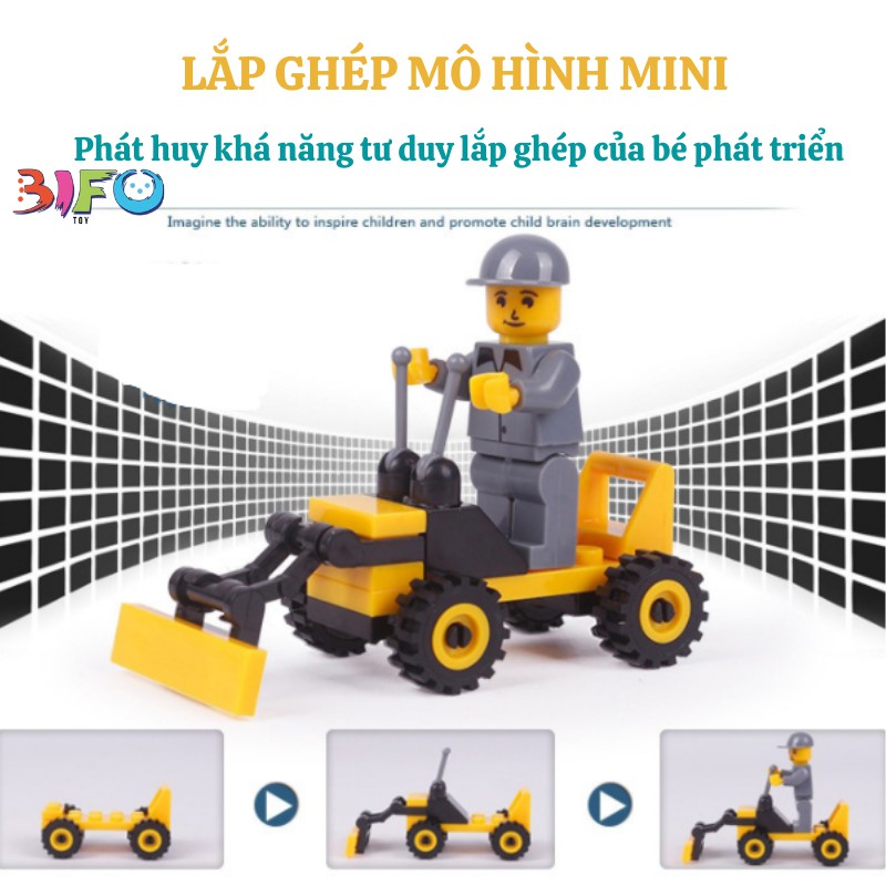 Bộ đồ chơi lắp ghép mô hình mini cho bé phát triển trí não