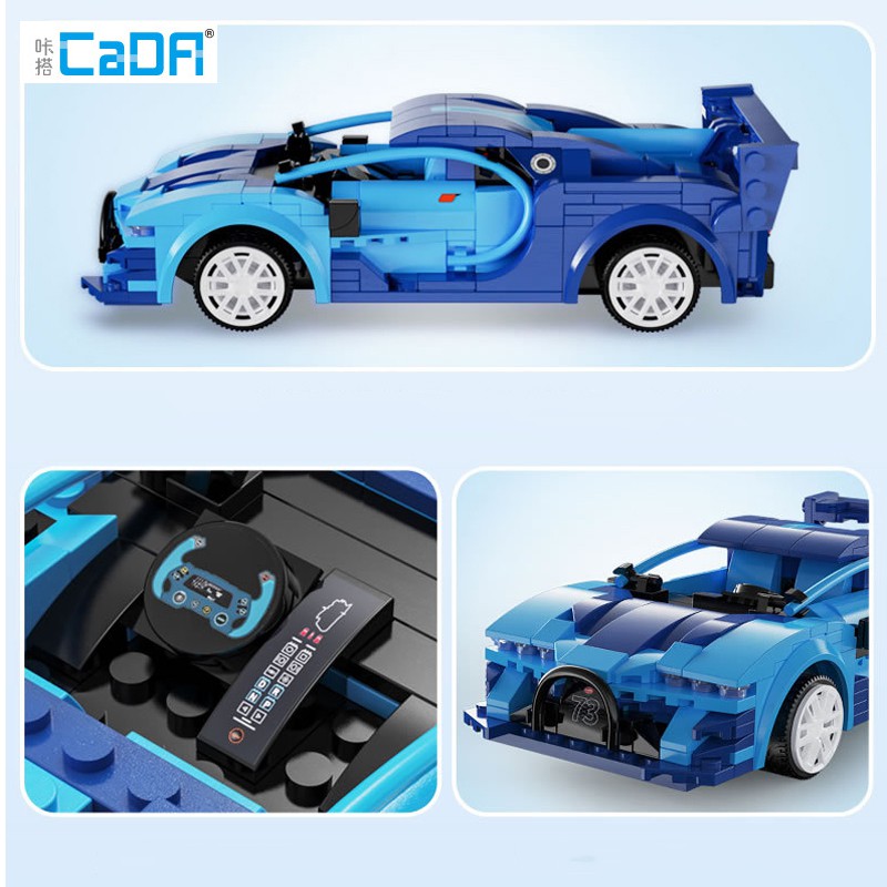 Đồ Chơi Lắp Ráp Kiểu LEGO CaDA Điều Khiển Từ Xa Mô Hình Siêu Xe Thể Thao Lamborghini, Ferrari, Bugatti Với 300+ Chi Tiết