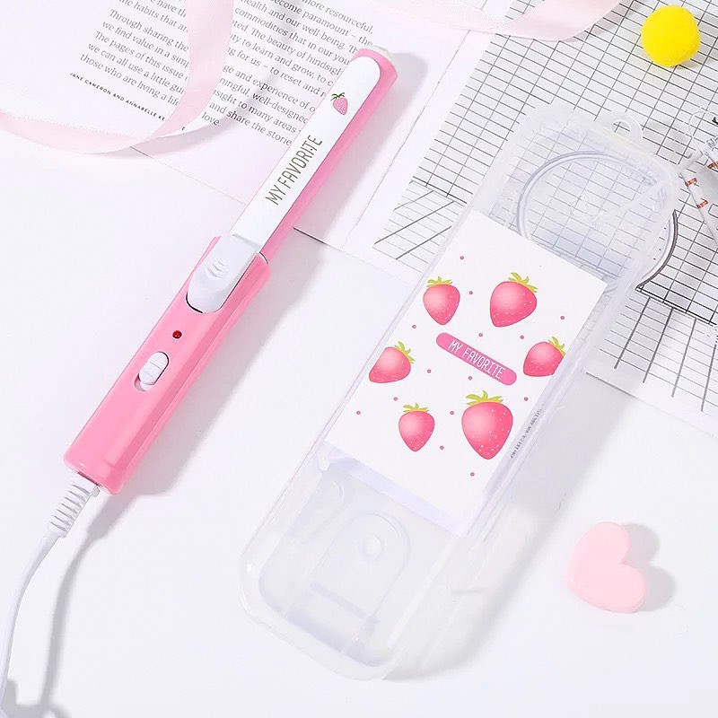 Máy Uốn Tóc Dâu Hồng Và Mắt Ngủ