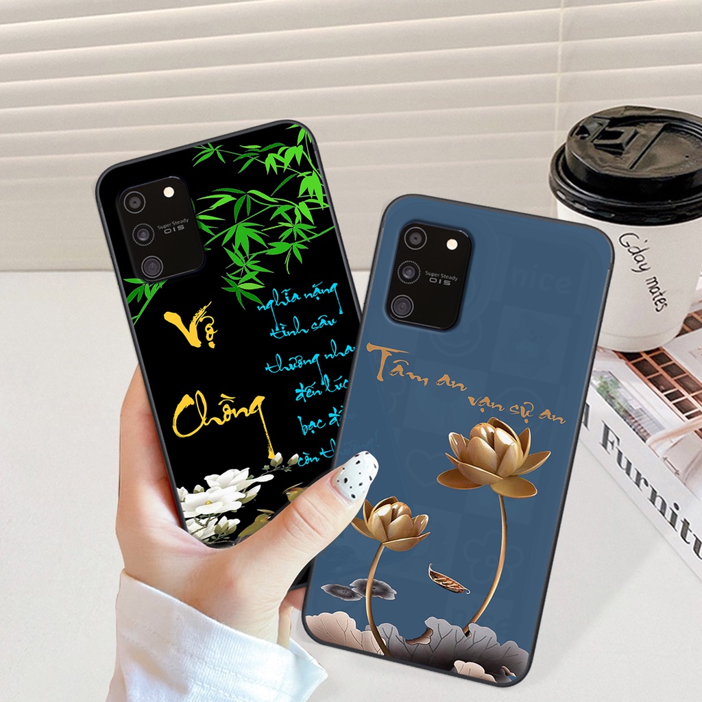Ốp lưng Samsung S10 Lite phiên bản cha mẹ - vợ chồng- chữ thư pháp Tâm, nhẫn, phúc lộc thọ cực đẹp và ý nghĩa