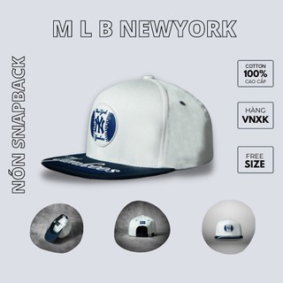 Nón snapback MLB New York chất vải cotton Hàn Quốc cao cấp, form thể thao