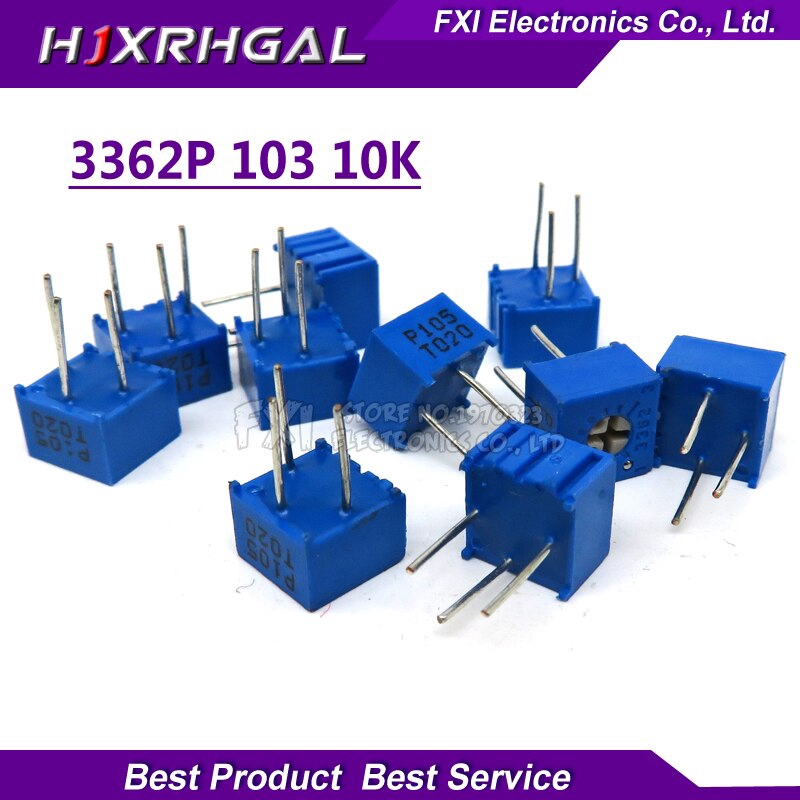 10 chiếc 3362P-1-103LF 3362P 10K ohm 3362P-103 3362P-103 3362 P103 103 Tông đơ Tông đơ Điện trở biến