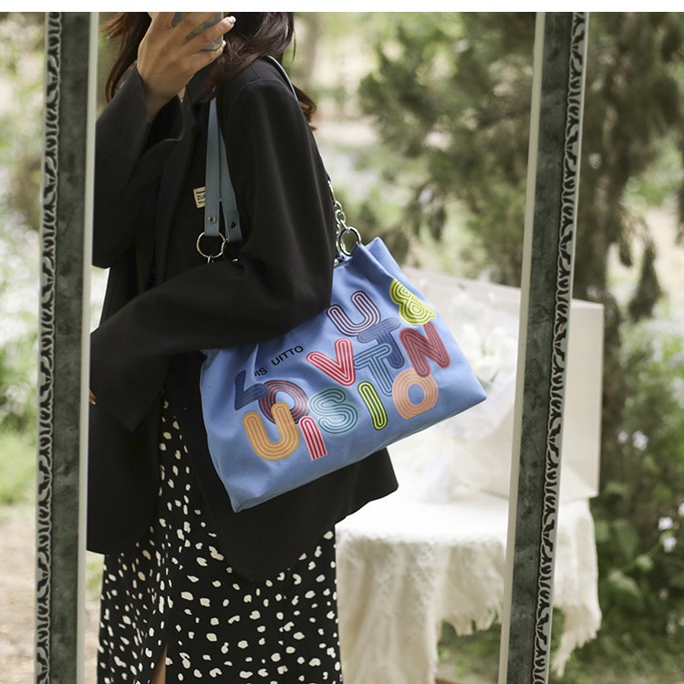 Túi Xách Nữ Vải Bạt Thời Trang Hàn Hàn Quốc Mùa Hè 2022