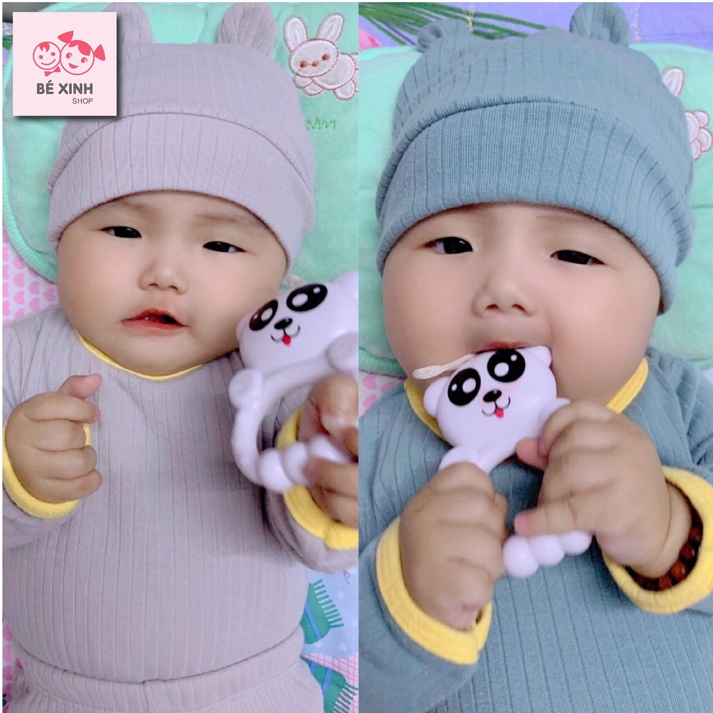 Quần áo đồ thu đông cho bé trai gái bé sơ sinh K.woo[TẶNG MŨ] đồ ngủ bộ dài tay thu đông cho bé trai gái sơ sinh thungân