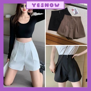 Quần short nữ khóa trước siêu hot, quần short chất tuyết mưa - 3 mầu trắng, den, nâu