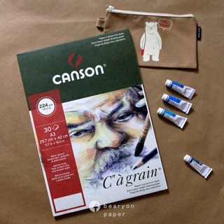 Giấy vẽ truyền thần Canson Cà grain 224gsm