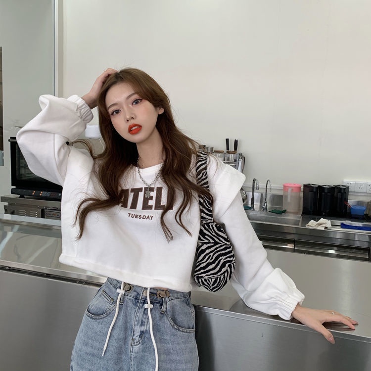 Áo Sweater Dáng Rộng Phối Dây Rút Thời Trang Mùa Thu Mới Dành Cho Nữ 2021 | BigBuy360 - bigbuy360.vn