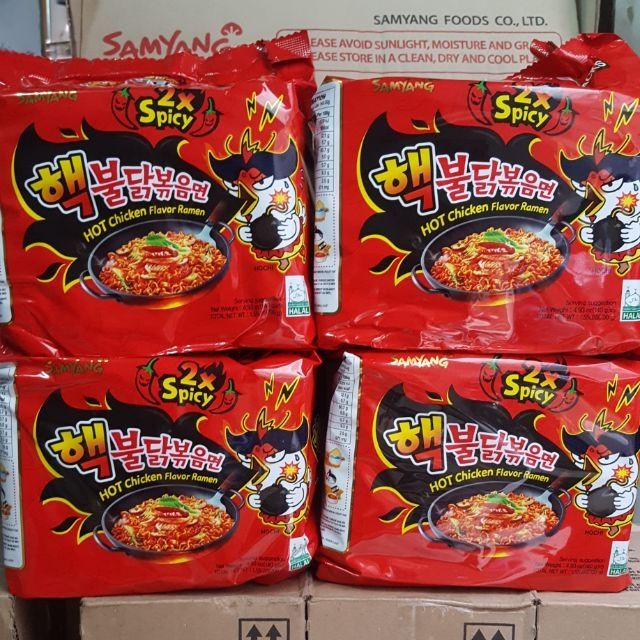 (Combo 5 gói) Mì Cay 2x Spicy Samyang (140g) Hàn Quốc