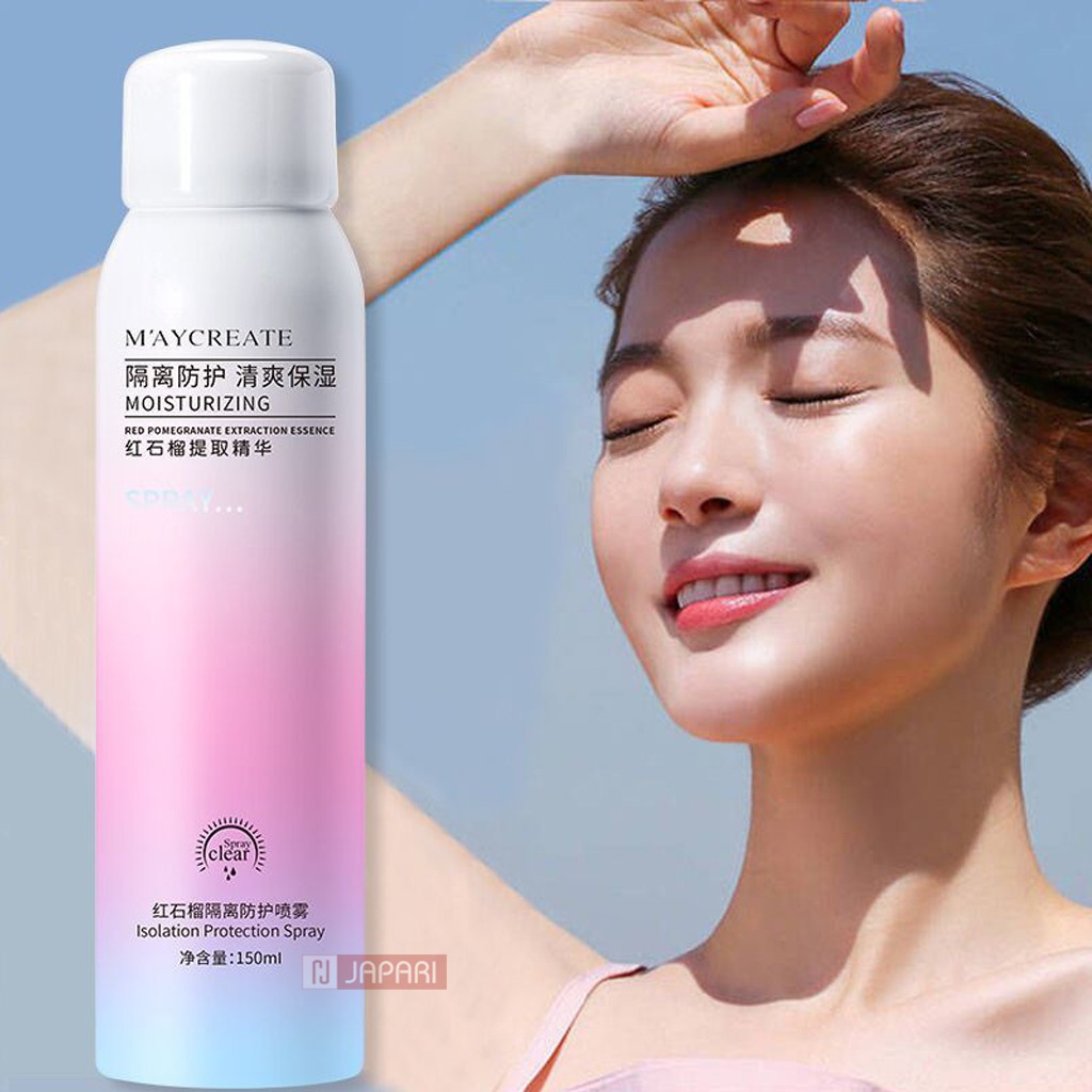 Chai Kem Xịt Chống Nắng Maycreate Nâng Tone Chống Nước 150ml Maycreat Chính Hãng - Mỹ Phẩm Nội Địa Trung Quốc JAPARI