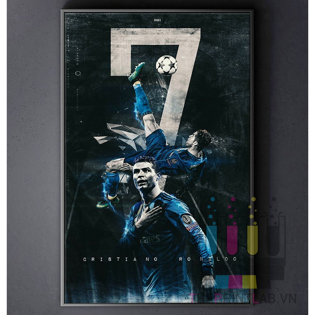 TRANH CANVAS CẦU THỦ BÓNG ĐÁ treo tường in theo yêu cầu - Cristiano Ronaldo CR7 25