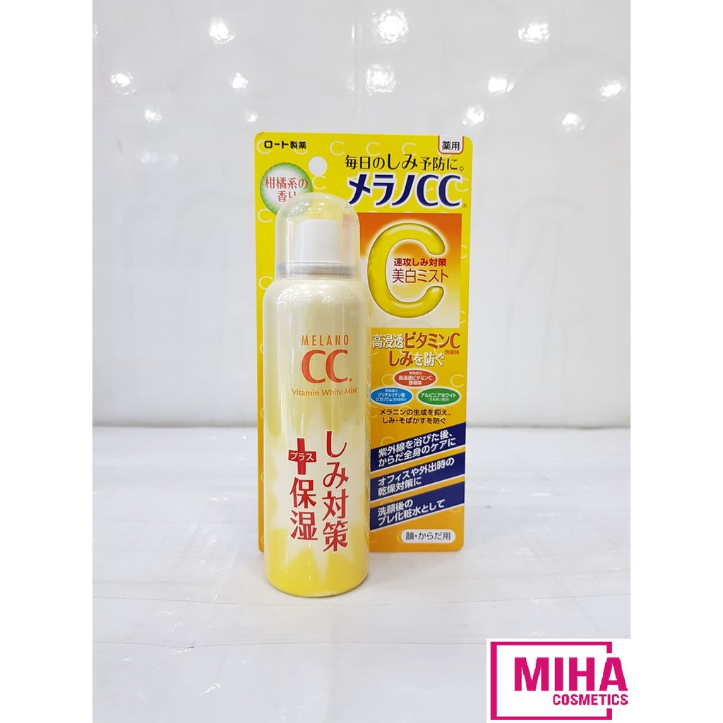 Xịt Khoáng Dưỡng Trắng Da Chống Thâm Nám MELANO CC Whitening Mist 100g Nhật Bản