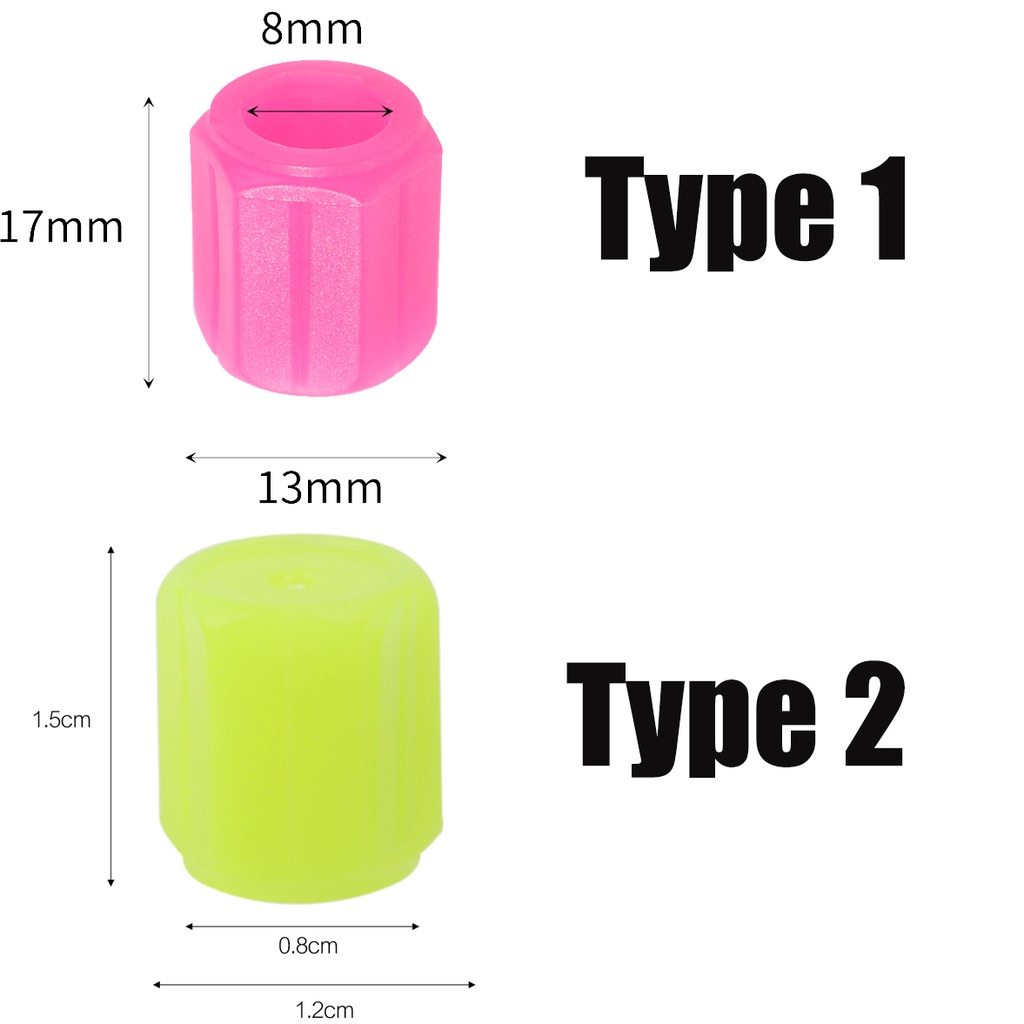 1 / 4 Nắp Van Xe Đạp / Xe Máy / Ô Tô Phát Sáng Trong Đêm Thông Dụng