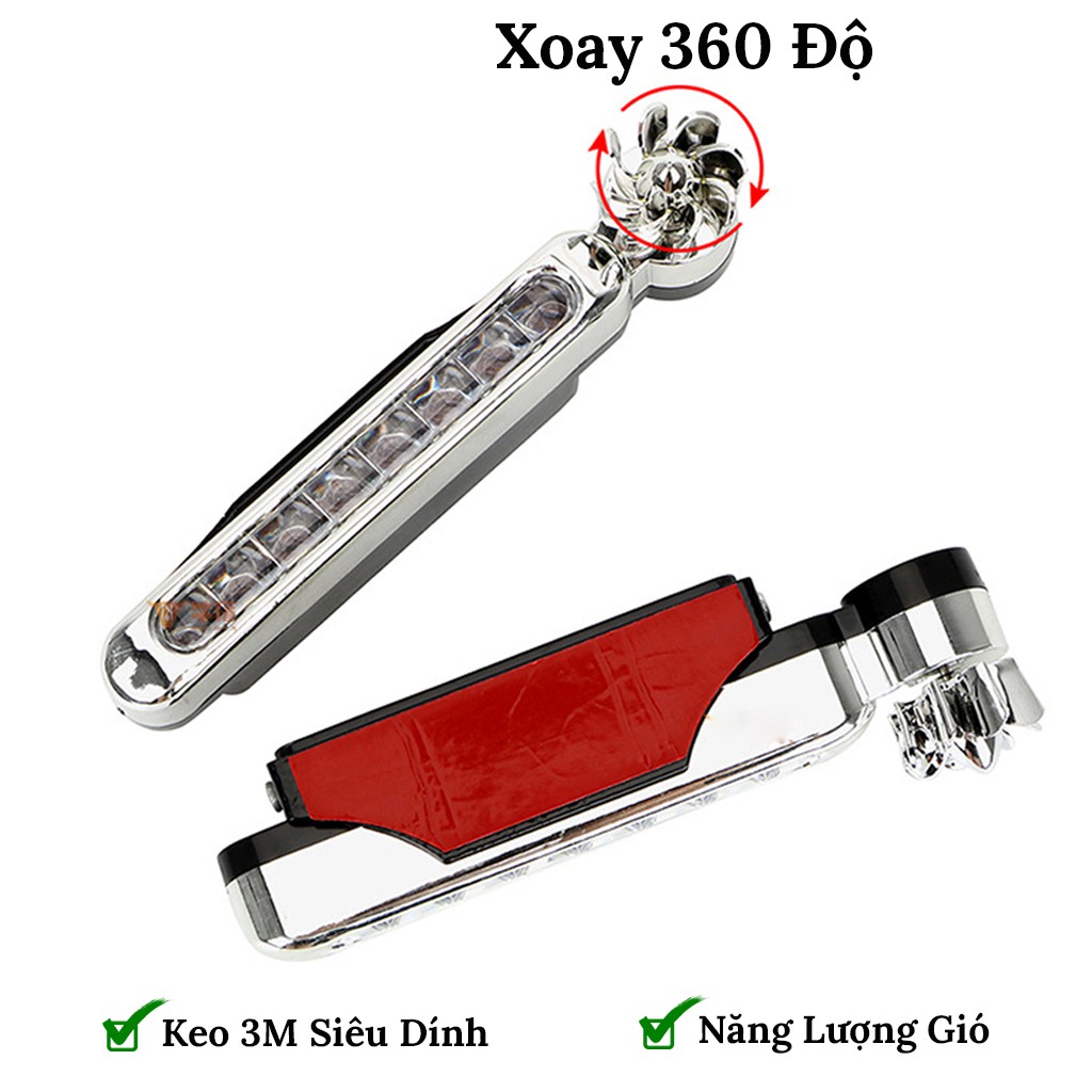 Đèn Led Năng Lượng Gió Trang Trí Xe Hơi - Bộ 2 Đèn