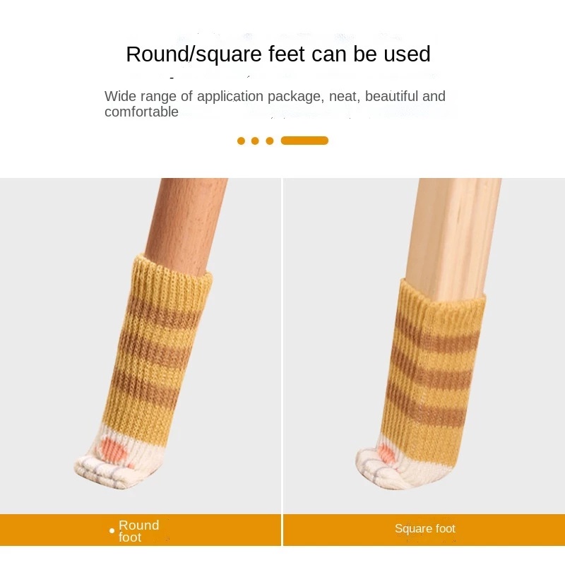 Vỏ Bọc Chân Bàn / Ghế Hình Vuông / Tròn Chống Mòn / Chống Trượt Tiện Dụng