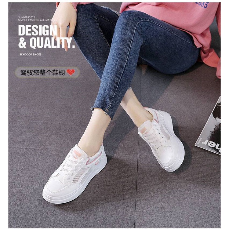 Giày Thể Thao Đế Dày Tăng Chiều Cao Size Lớn 35-43 41 Thời Trang Xuân Hè Cho Nữ