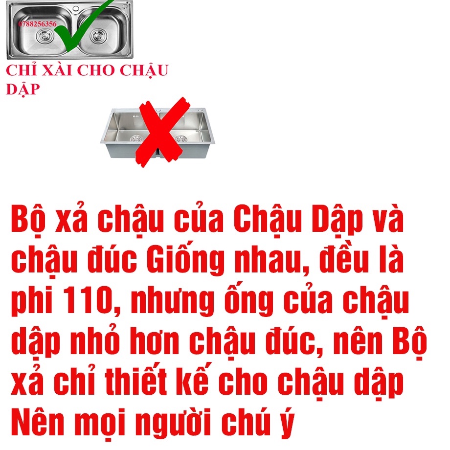 Bộ Xả Bồn Rửa Chén Đôi ,Xi Phông Xả Chậu Rửa Chén đôi, đơn NK09