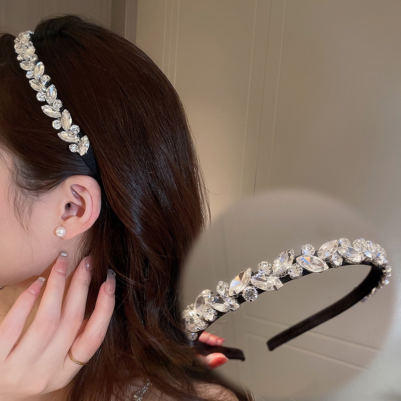 Băng Đô Cài Tóc Họa Tiết Hình Học Đính Đá Cao Cấp Thời Trang Theo Phong Cách Hàn Quốc