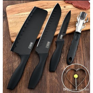Đồ dùng nhà bếp - Bộ dao nấu ăn nhà bếp siêu sắc bén màu đen Buck