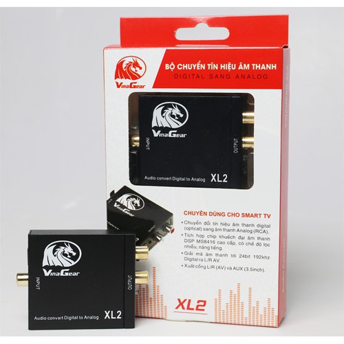 Bộ Chuyển Quang XL2 Optical Sang Audio AV ra Amply + Cáp optical - Bộ chuyển đổi tín hiệu quang có cổng 3.5