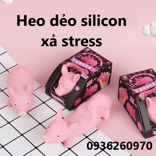 Lợn dẻo cute bóp tay xả stress, heo dẻo silicone bóp tay cảm xúc