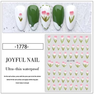 Sticker mẫu hoa 3d miếng dán móng tay nail