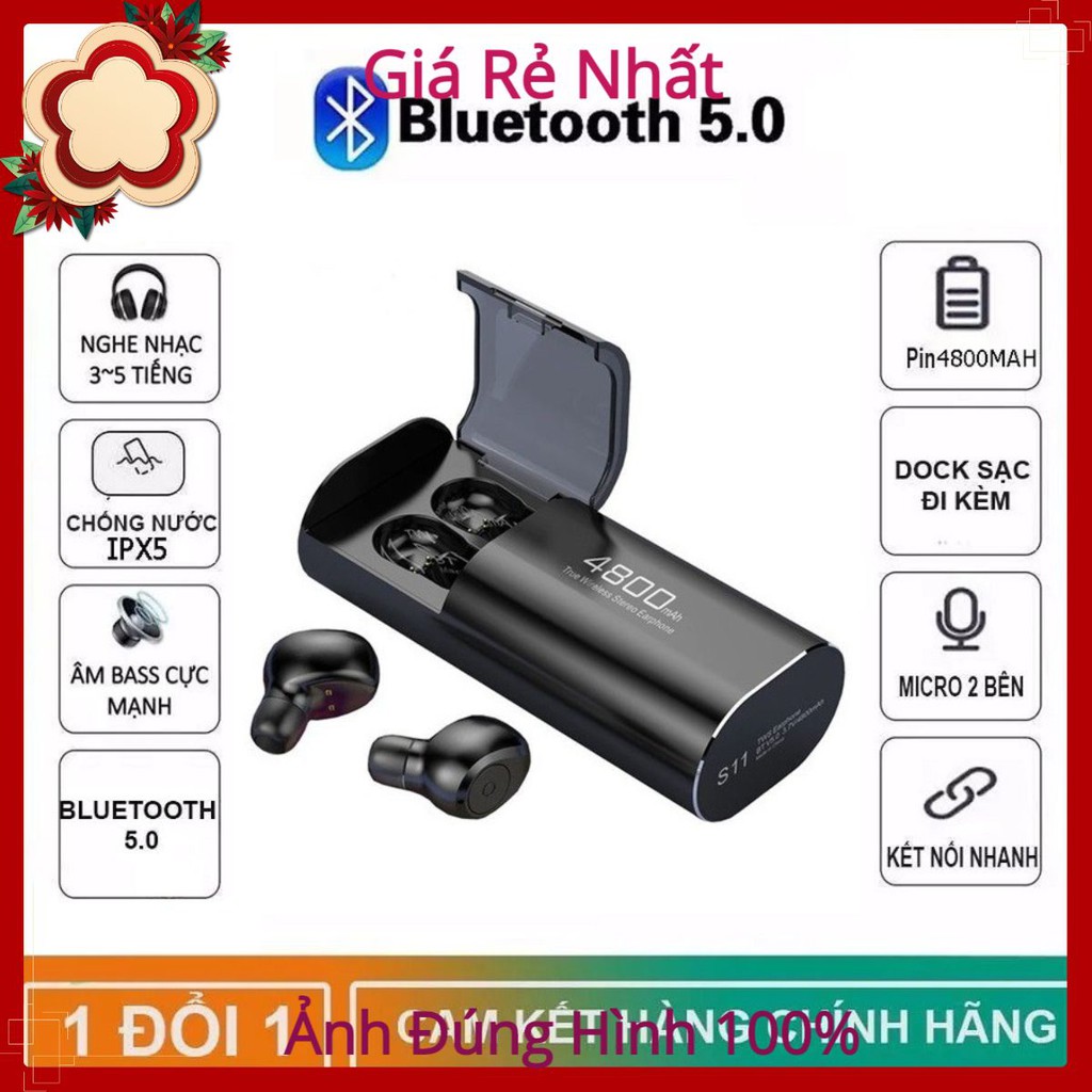 Tai nghe Bluetooth Không Dây Nhét Tai Kiêm Sạc Dự Phòng Amoi S11 TWS Nâng Cấp Hơn i7, i9, i12, F9, F9 Pro Rese.store