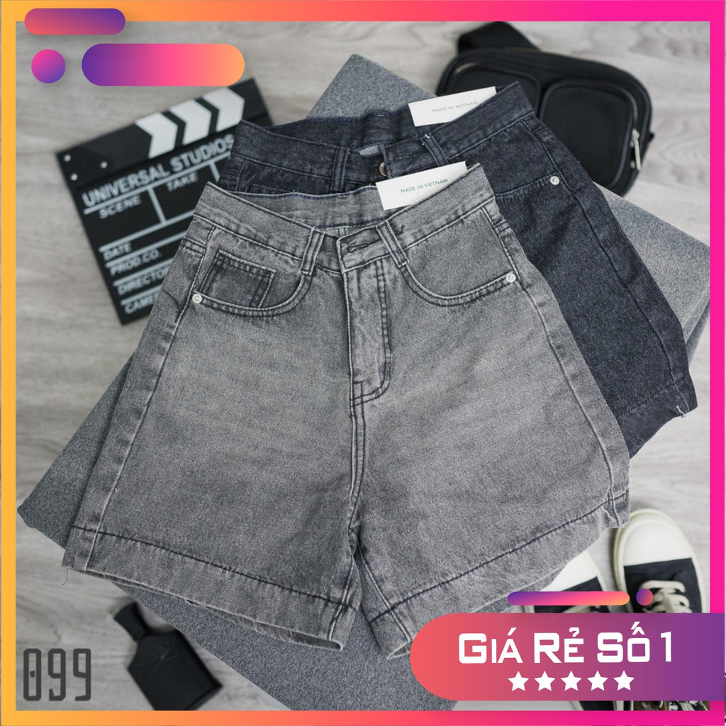 Quần Jean Nữ ngố trơn cạp cao ống rộng Hình ảnh thật | BigBuy360 - bigbuy360.vn