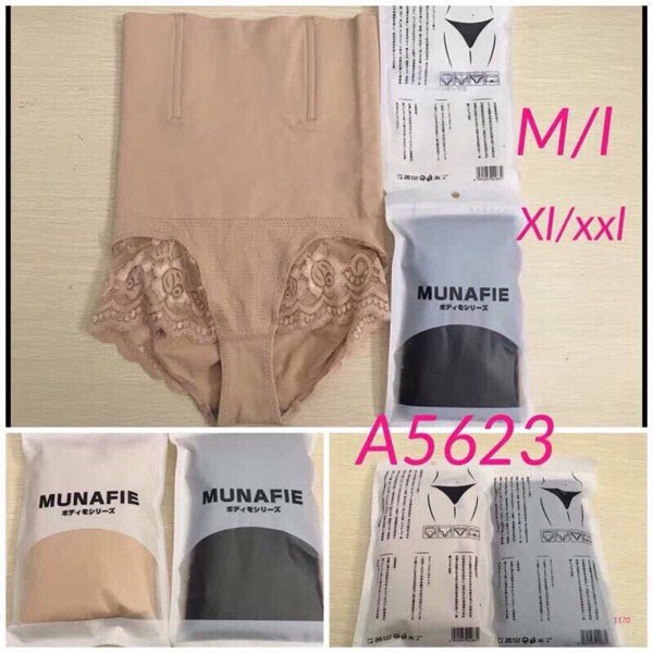 Quần Lót Gen Bụng Cạp Cao Viền Ren, Quần Nịt Bụng Cotton Có Thanh Chống Cuộn Thoải Mái Vận Động