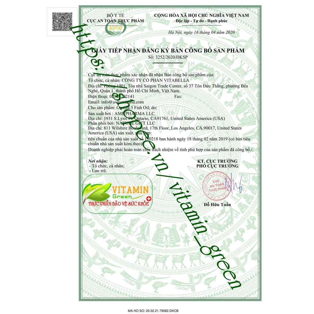 Viên uống dầu cá Omega 3 Fish Oil Nature Gift 100 viên  | Nhập khẩu chính hãng Mỹ