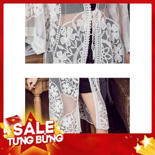 Áo ren lưới, áo choàng đi biển đi chơi cao cấp -Hàng nhập khẩu