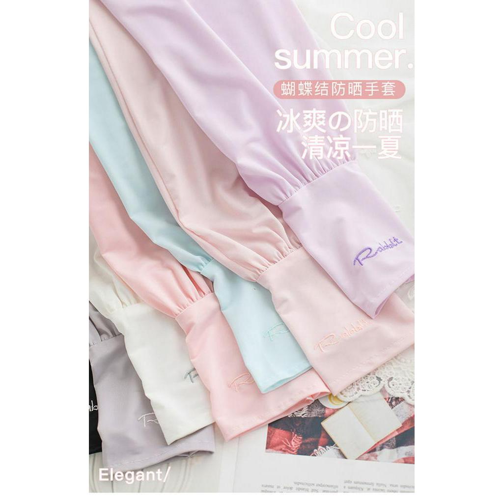 Găng Tay Dài Bằng Lụa Lạnh Chống Tia Uv Cho Nam Nữ