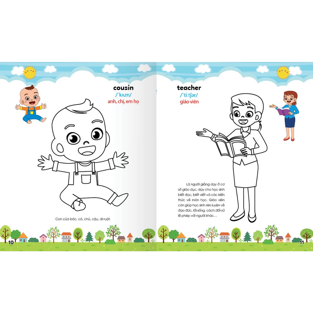 Sách - Colouring 365 ngày Tô màu - KHÁM PHÁ THẾ GIỚI PHÁT TRIỂN TRÍ TUỆ - Gia đình, Nghề nghiệp, Thể thao (Tập 5)