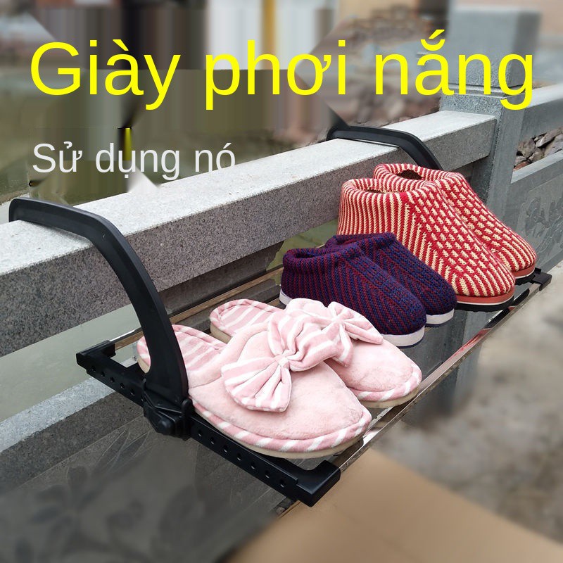 Bệ cửa sổ inox ống gấp giá phơi đồ ban công giá để giày dép trong nhà tủ tản nhiệt giá để giày cửa sổ trong và ngoài cửa