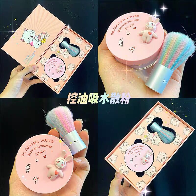 (Hàng Mới Về) Set Phấn Phủ Kèm Cọ Trang Điểm 2 Trong 1 Kiềm Dầu Dưỡng Ẩm Chống Thấm Nước Làm Sáng Da | BigBuy360 - bigbuy360.vn