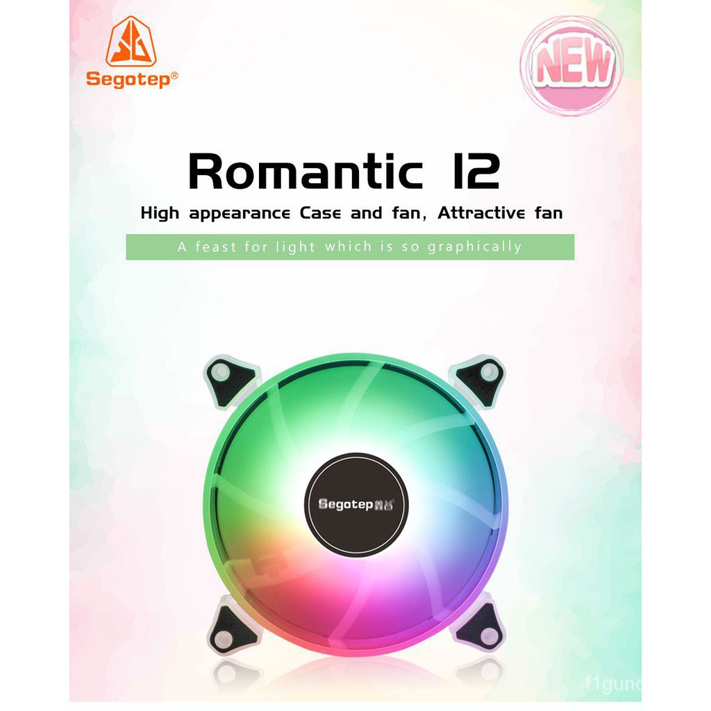 Segotep Romantic12 PC Case Fan Cooling 120mm AURA SYNC 5V3Pin 12V4Pin ARGB Heat Sink PC Cooling Fan