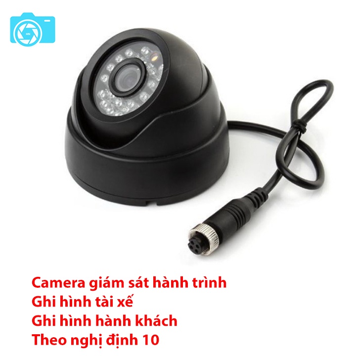 Camera nghị định 10 - camera giám sát hành trình ô tô, đèn hồng ngoại, chân cắm GX12 - 4 chấu xoáy